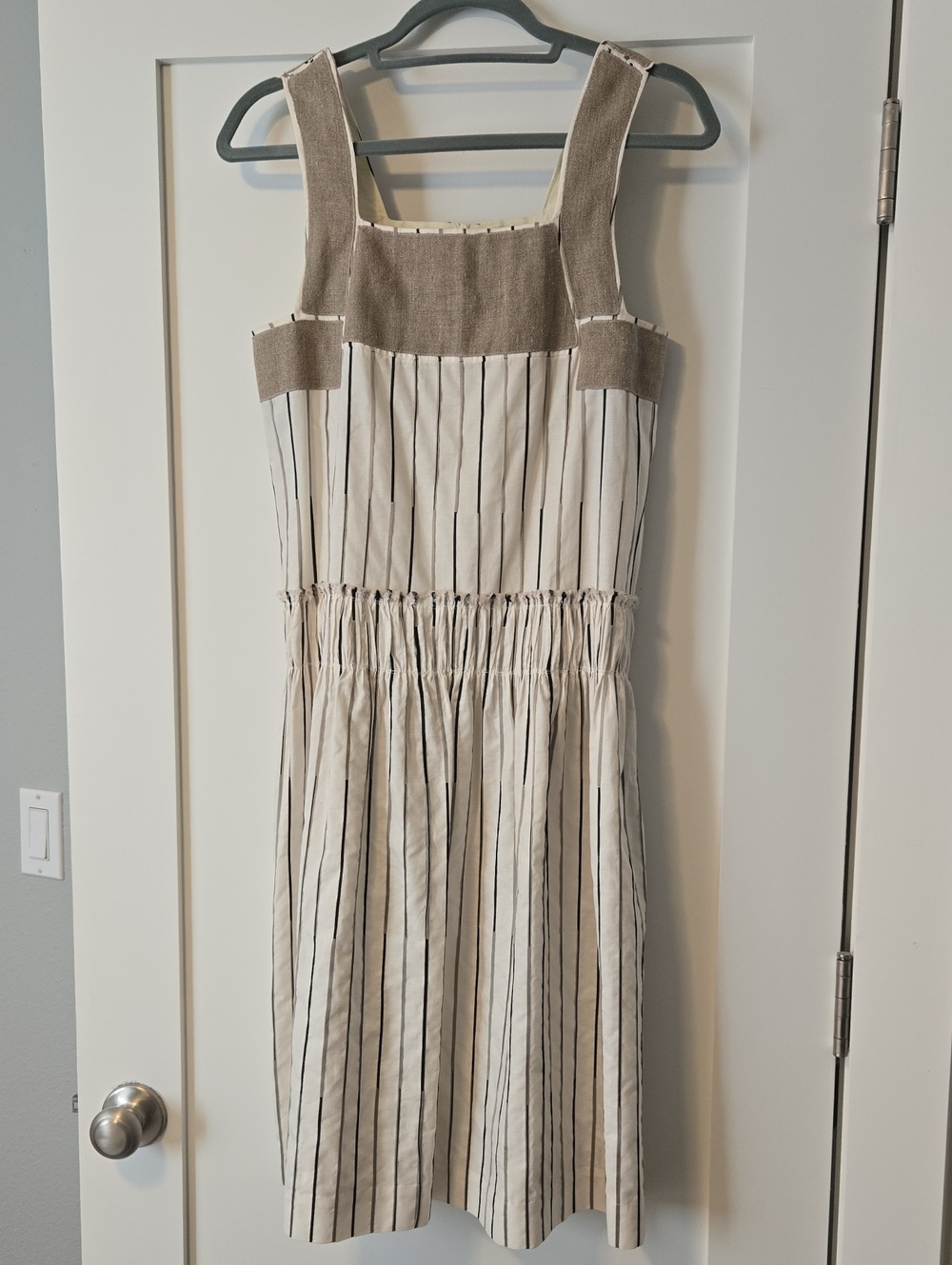 Margareth & Moi Vintage Burlap Patch Tank Midi Dress, Size: 38 Euro/6 US.